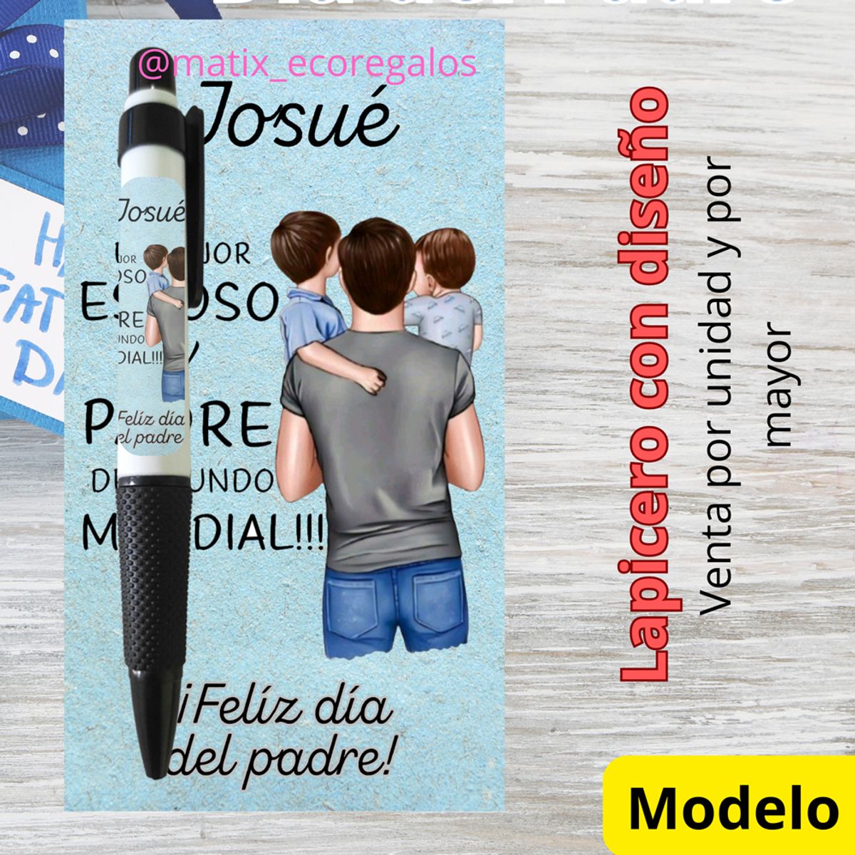 M MATIX SHOP - Matix Regalos - Lapicero Personalizado Dia del Padre