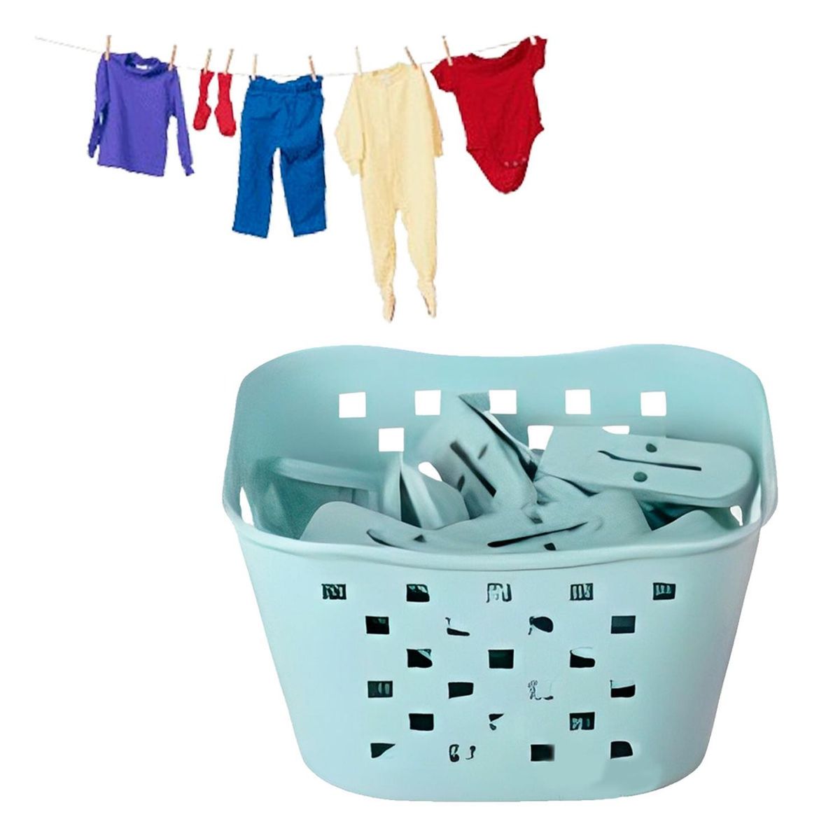 RYBIU IMPORT - Cesto Cómodo con Ganchos en Color Verde Y+Regalo Agendita