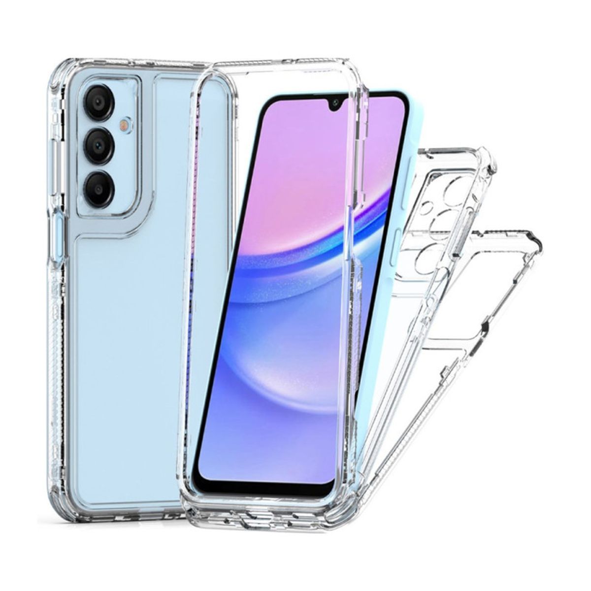 CASE - Case 360 3 EN 1 Clear Para Samsung A26