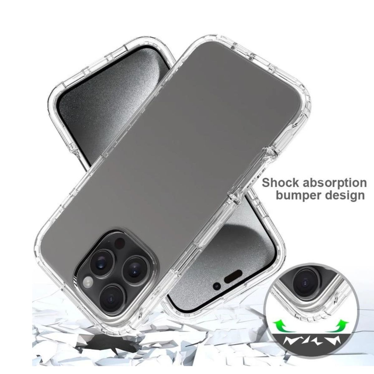 CASE - Case 360 3 EN 1 Clear Para Iphone 16 Pro Max