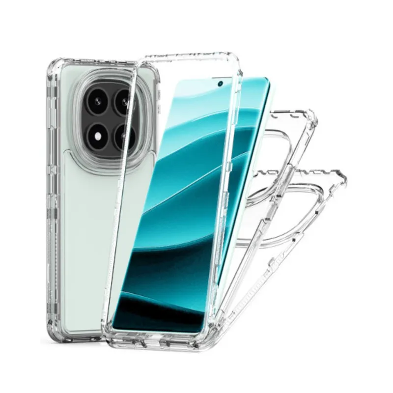 CASE - Case 360 3 EN 1 Clear Para Xiaomi Note 14 Pro Plus 5G