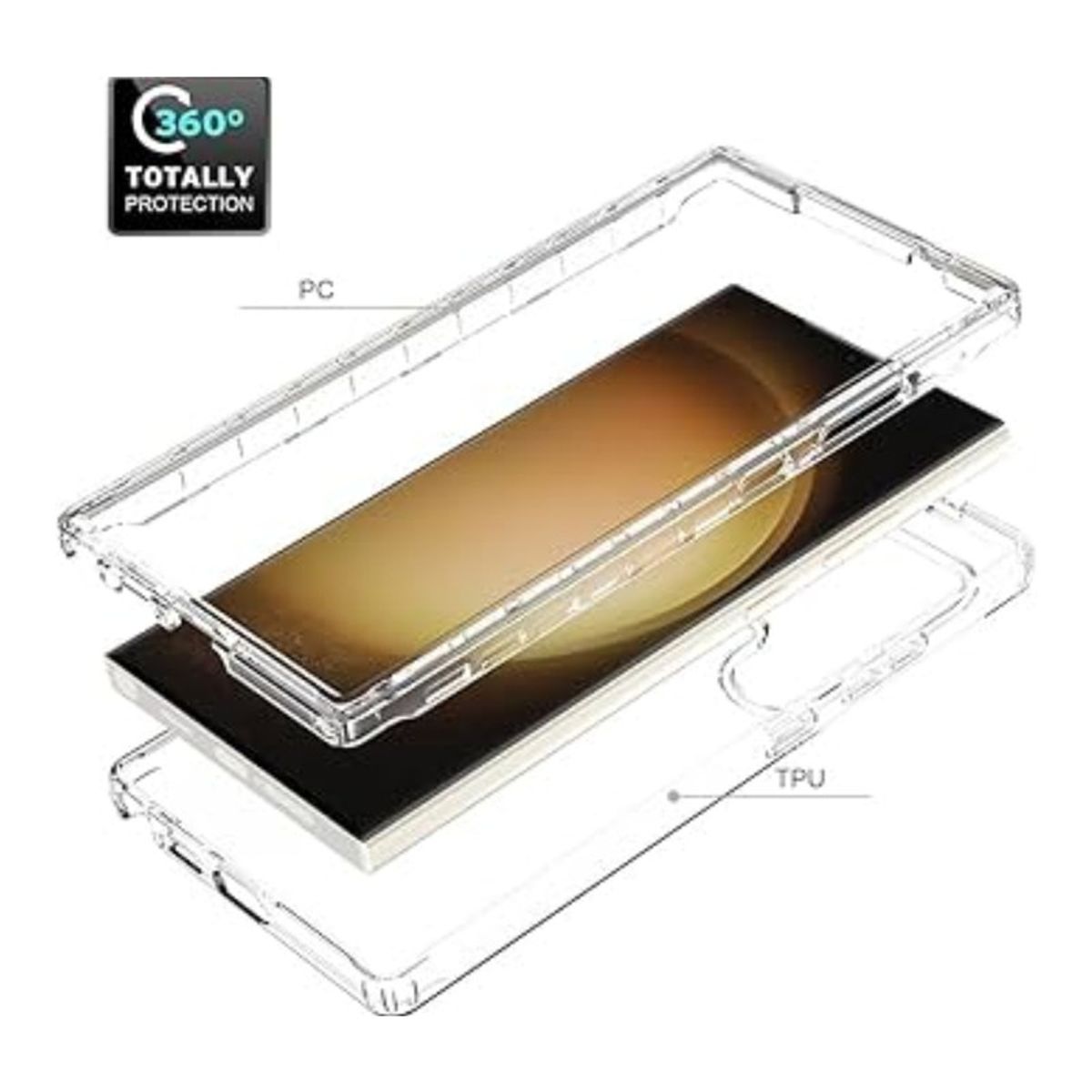 CASE - Case 360 3 EN 1 Clear Para Samsung S25 Ultra