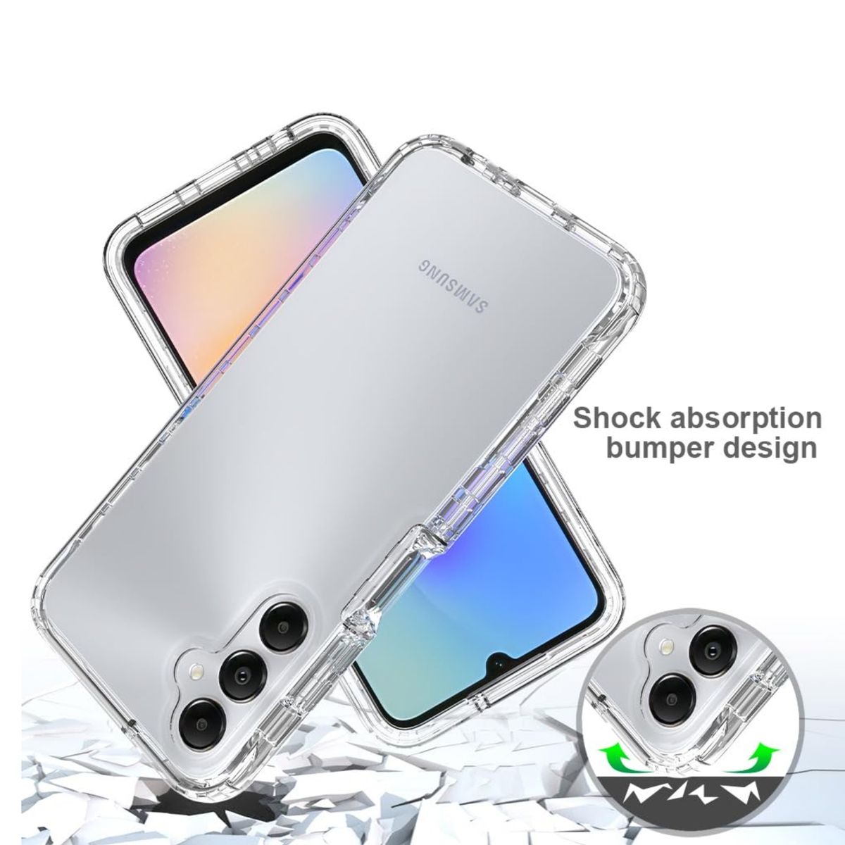 CASE - Case 360 3 EN 1 Clear Para Samsung A16