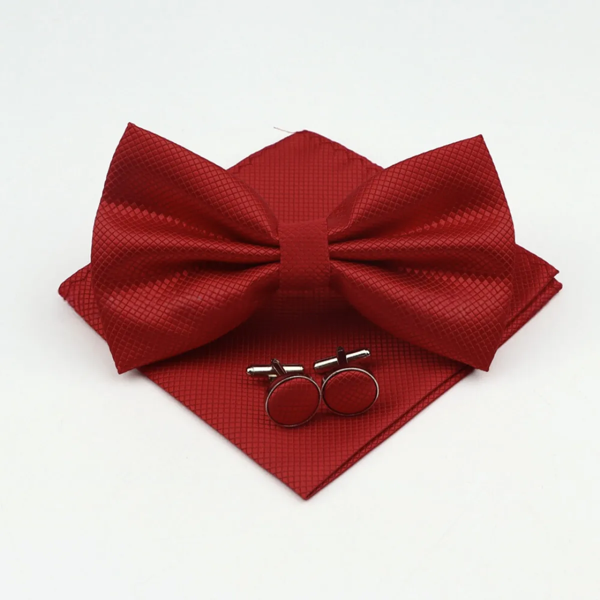 KAST PE - Set Houston Corbata Michi Pañuelo y Gemelos  Rojo