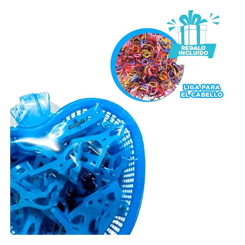 GENERICO - Pack9 Canasta Elegante en Tono Celeste Y+Ligas de Regalo