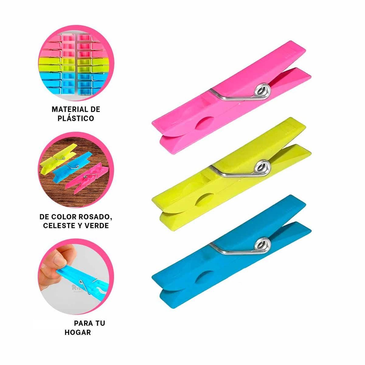 RYBIU IMPORT - Ganchos Duraderos de Armario en Multicolor Y+Regalo Agendita