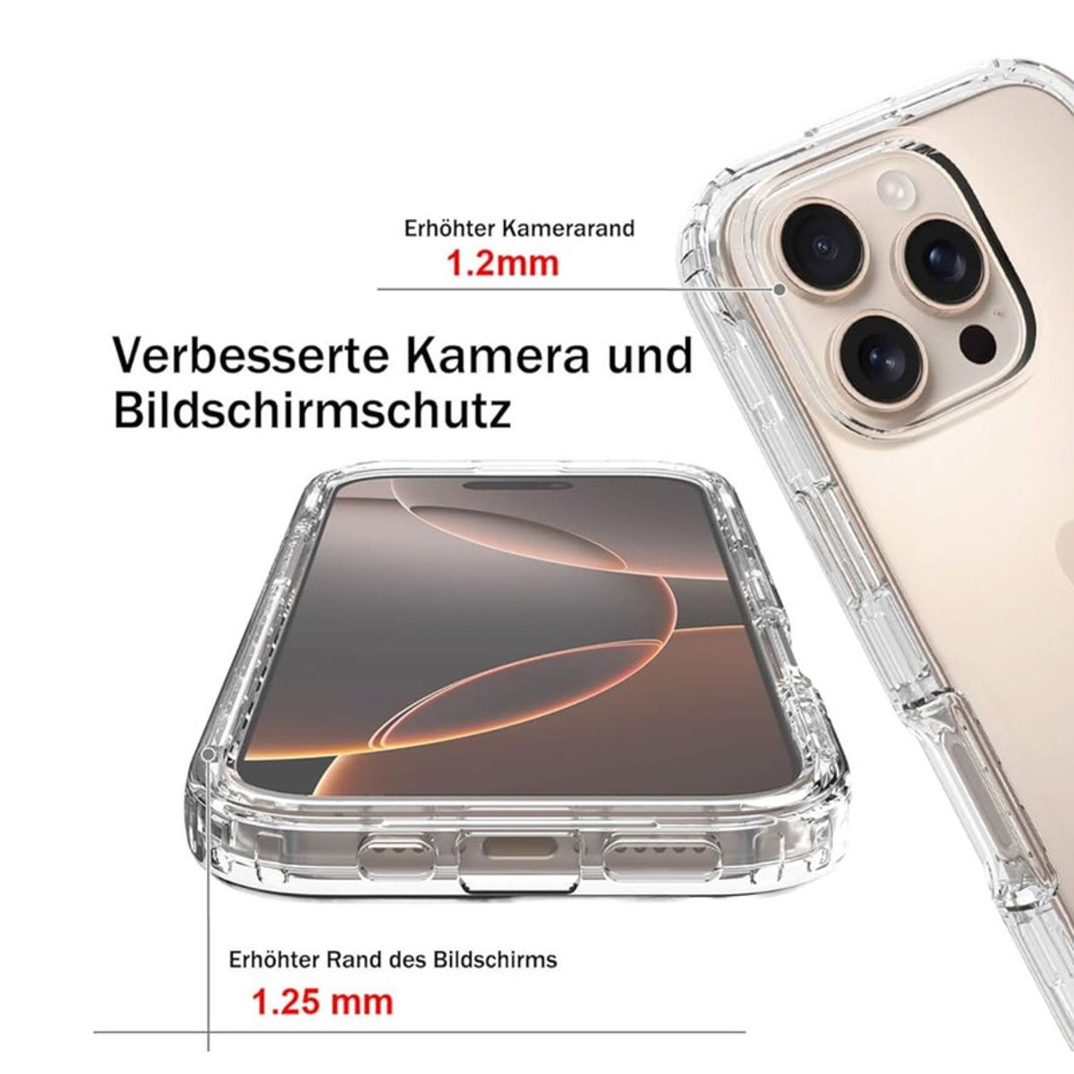 CASE - Case 360 3 EN 1 Clear Para Iphone 16