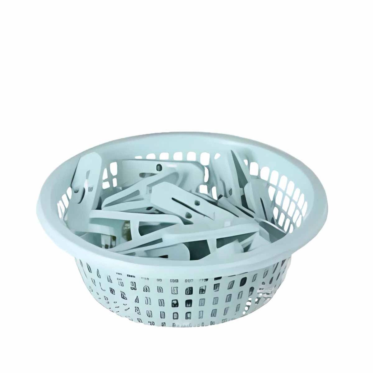 RYBIU IMPORT - Pack4 Cesto Circular en Color Verde Y+Banderitas Adhesivas