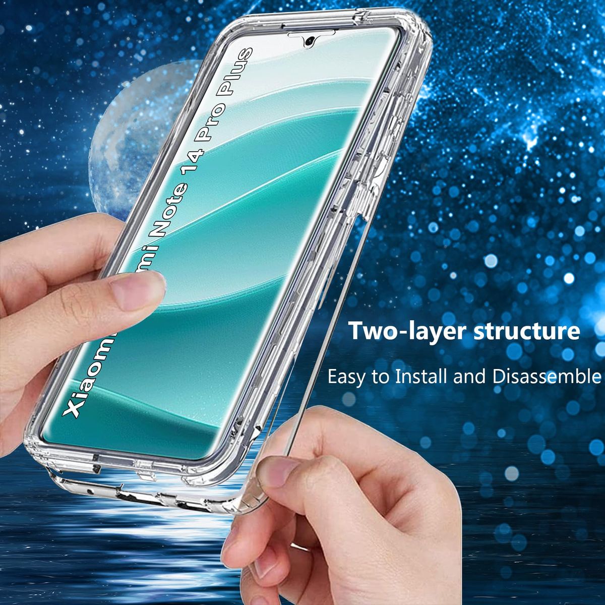 CASE - Case 360 3 EN 1 Clear Para Xiaomi Note 14 4G