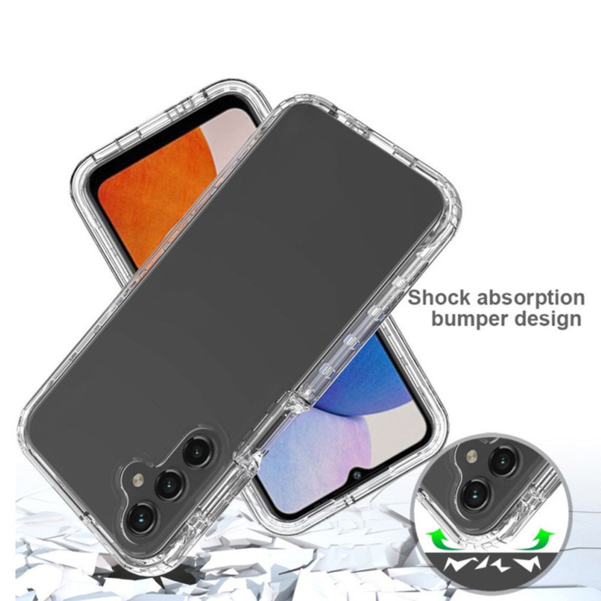 CASE - Case 360 3 EN 1 Clear Para Samsung A15