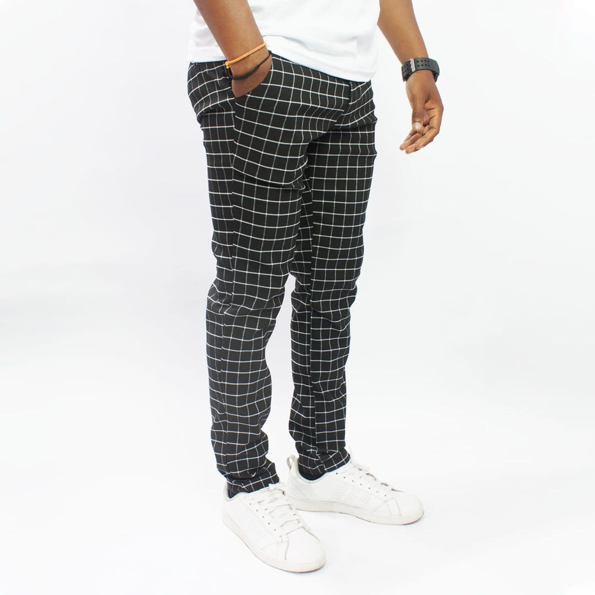 DM DEXMEN - Pantalón Dexmen Gales Cuadros Negro