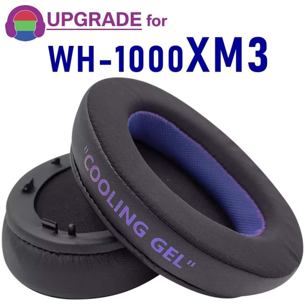 GENERICO - Almohadillas Misodiko para audifonos Sony WH-1000X M3 color negro cooling gel genérica