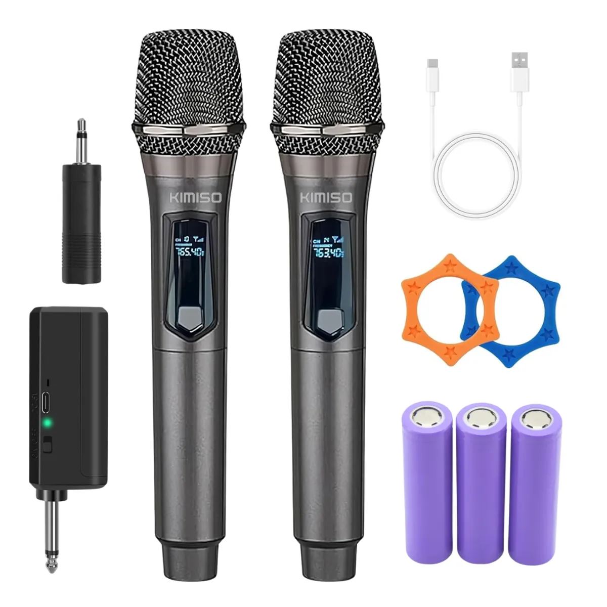 SEISA - Micrófonos Inalámbricos Con Receptor Uhf Recargables Karaoke