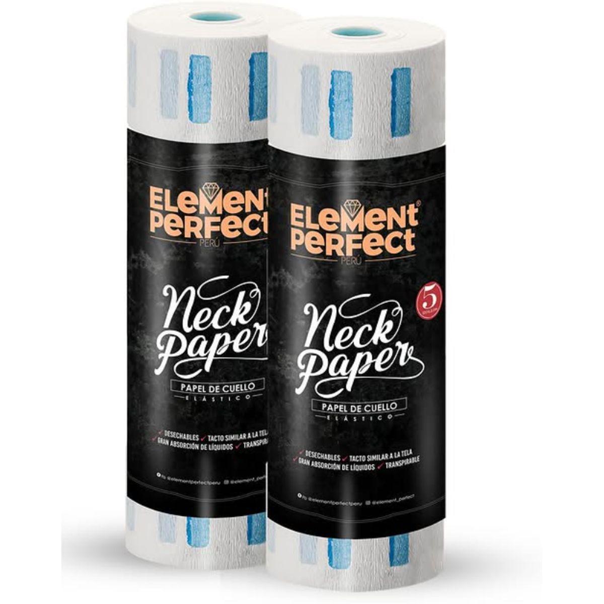 ELEMENT - Pack Papel de Cuello Profesional Neck Paper 100 unidades tiras rollo