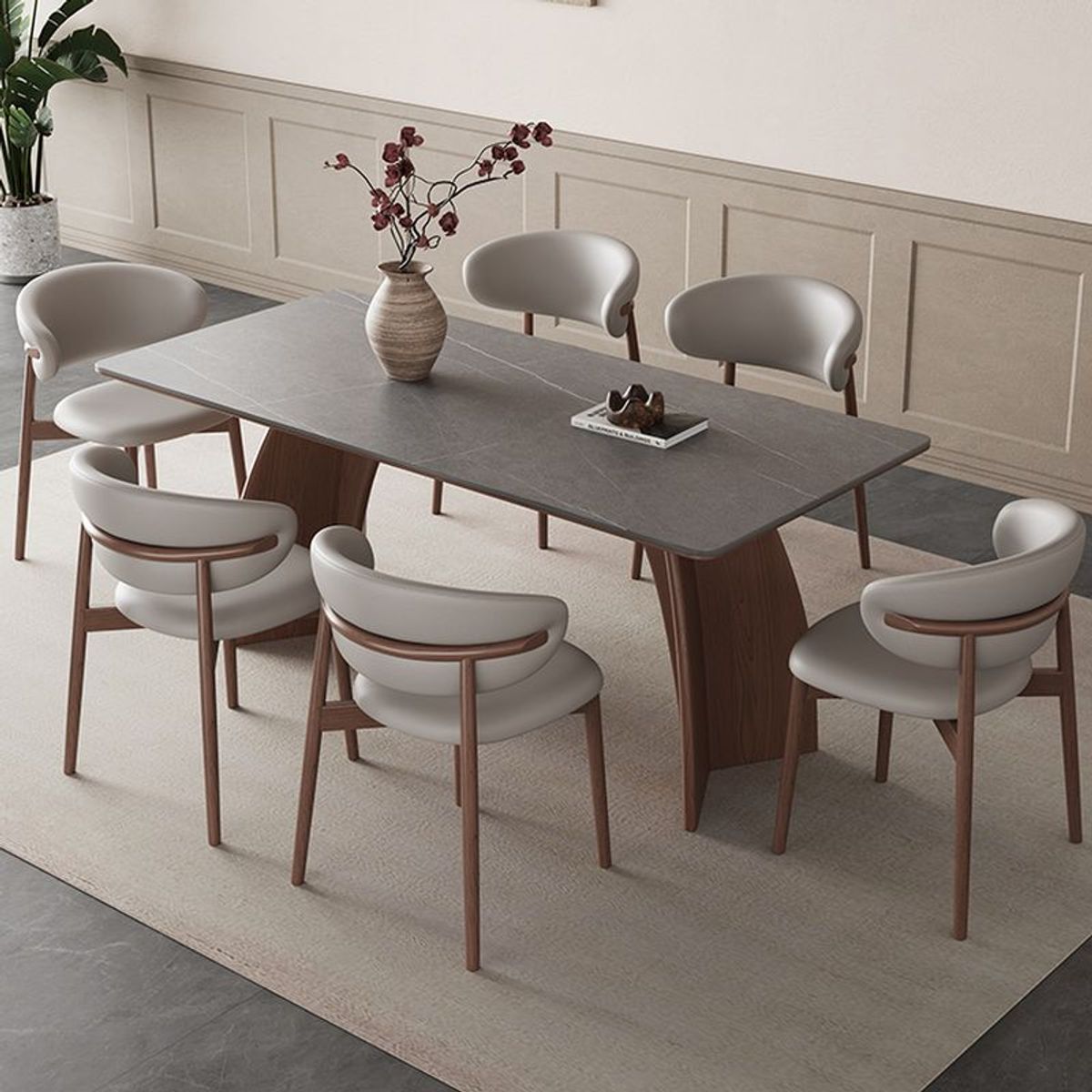 GENERICO - Juego de Comedor Gavleborg - Marrón Oscuro