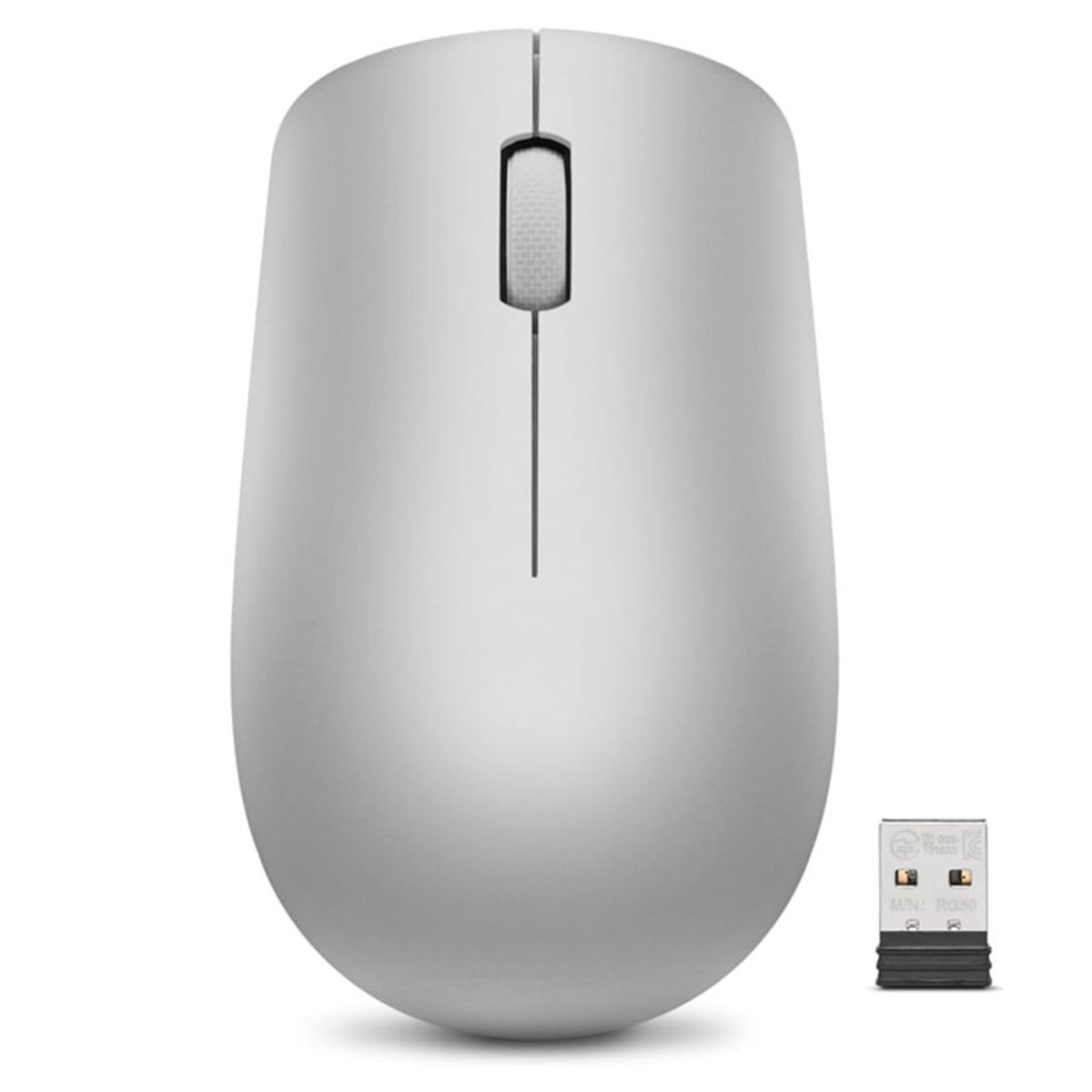 LENOVO - Mouse Inalámbrico Lenovo 530 Gris Diseño Ergonómico 1200 DPI