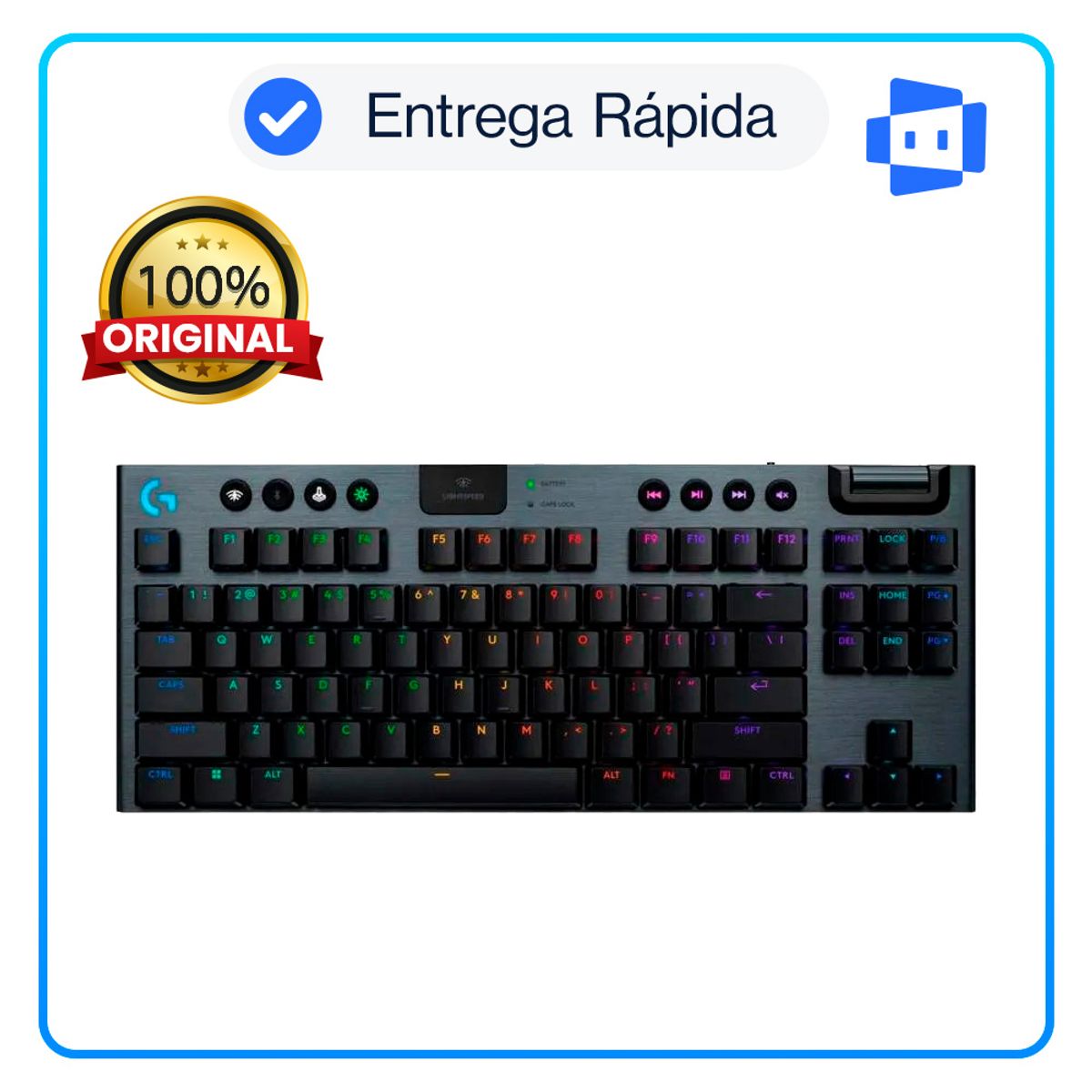 LOGITECH - Teclado Logitech G915 X TKL LIGHTSPEED  Bluetooth LIGHTSYNC RGB