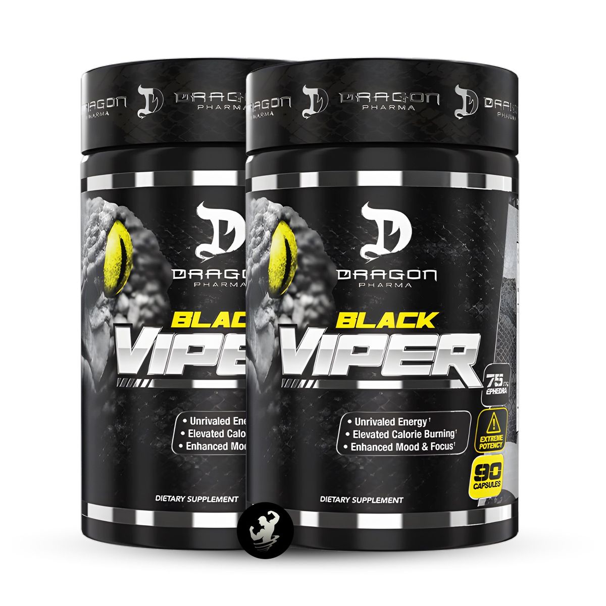GENERICO - Pack x 02 Black Viper 90 caps Dragon Pharma
