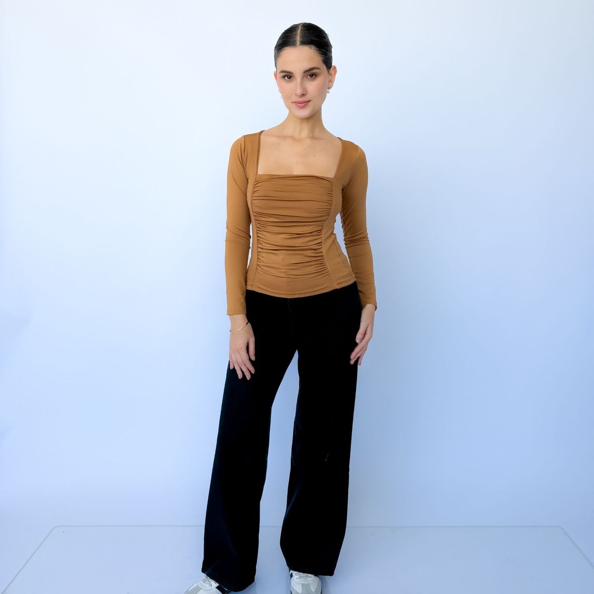 INTROSPECTIVA MODA - POLO MANGA LARGA CORRUGADO MODELO AMELI