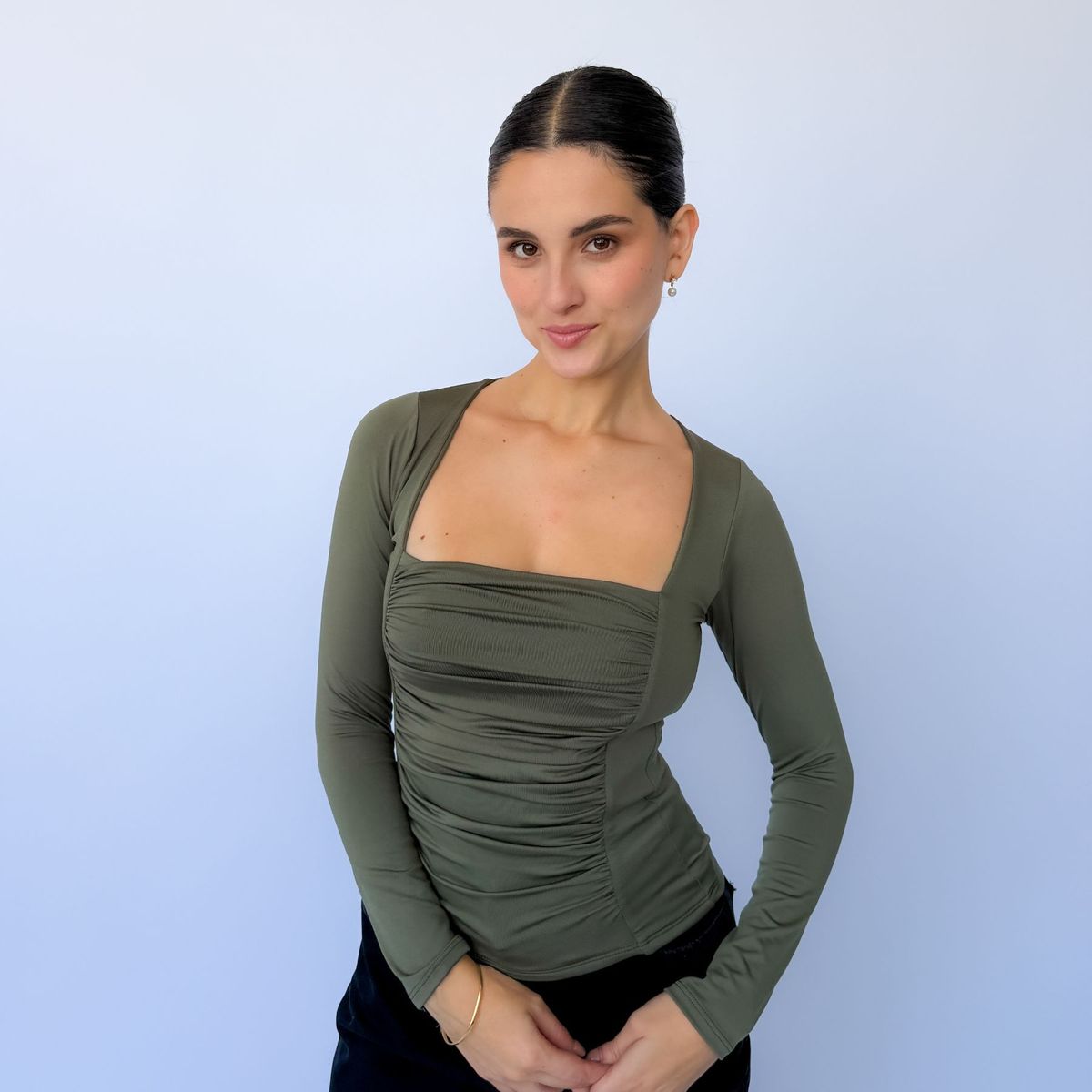 INTROSPECTIVA MODA - POLO MANGA LARGA CORRUGADO MODELO AMELI