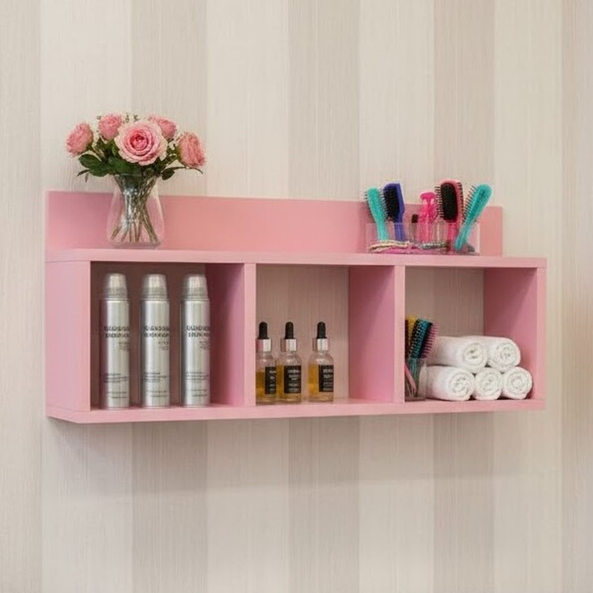 GENERICO - Repisa Estante Flotante Melamina Rosa