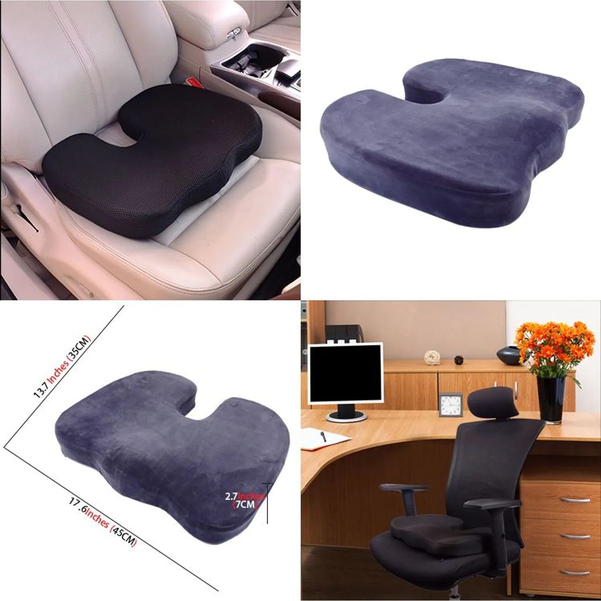 OEM - Cojín asiento lumbar auto silla de oficina YOGA DELUXE