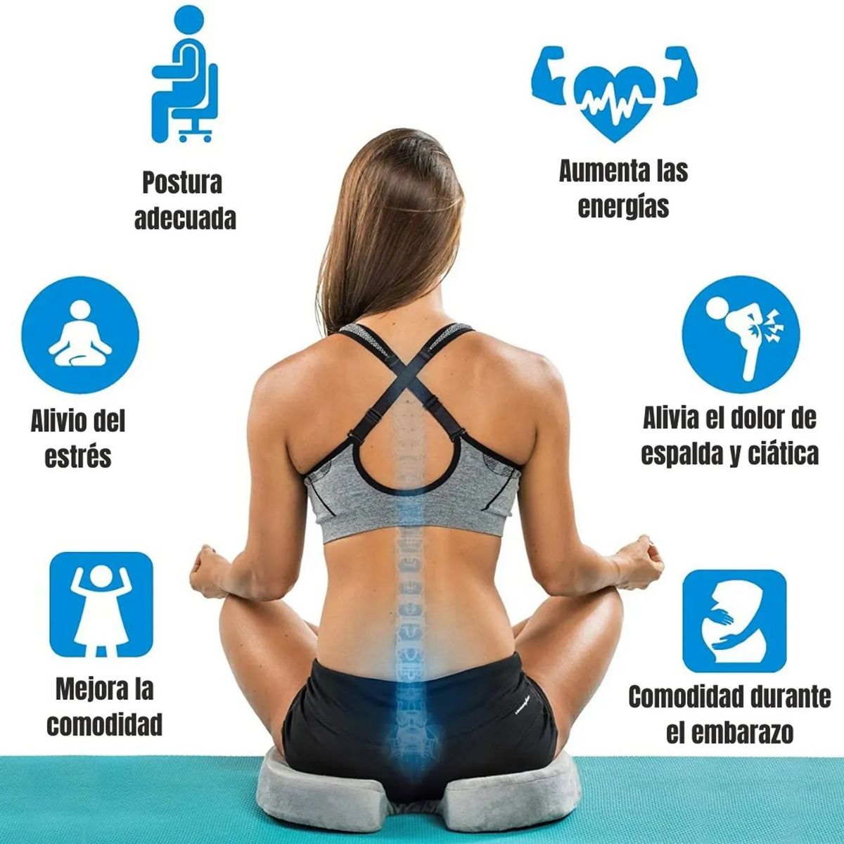 OEM - Cojín asiento lumbar auto silla de oficina YOGA DELUXE