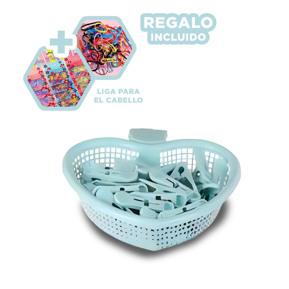 GENERICO - Pack5 Canasta con Compartimentos Verde Y+Ligas de Regalo