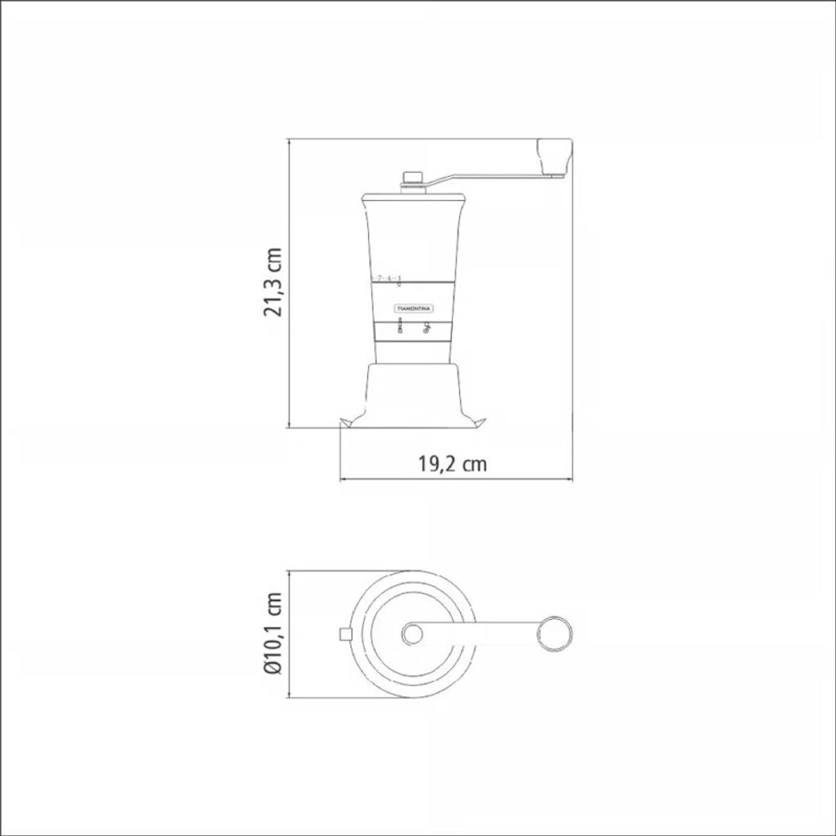 TRAMONTINA - Molinillo de Café Manual Tramontina con Molino de Cerámica