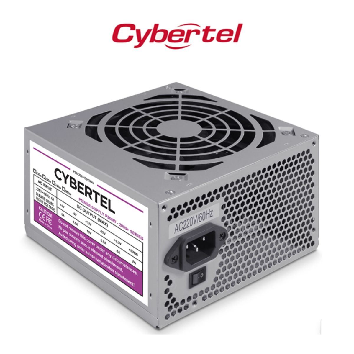 CYBERTEL - Fuente De Poder ATX P200W 200W FLAT En Caja CYBERTEL