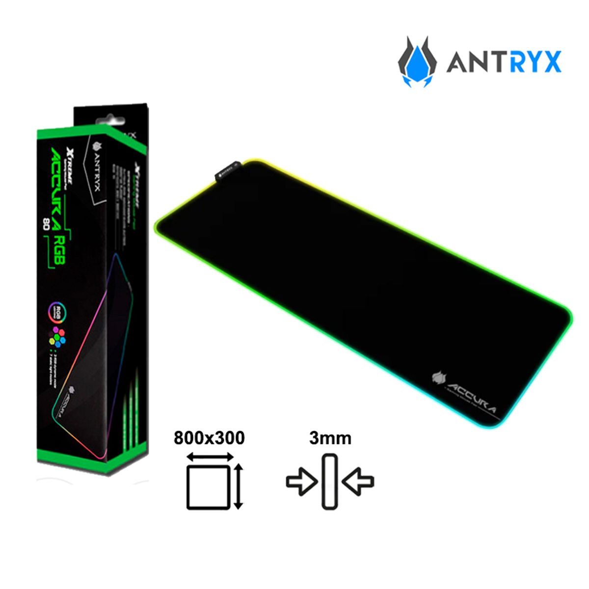 ANTRYX - MOUSE PAD ACCURA 80 RGB, 80X30CM