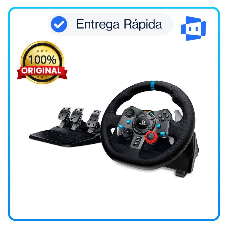 LOGITECH - Timón Logitech G29 Driving Force con Pedales Realismo y Precisión para Sim Racing