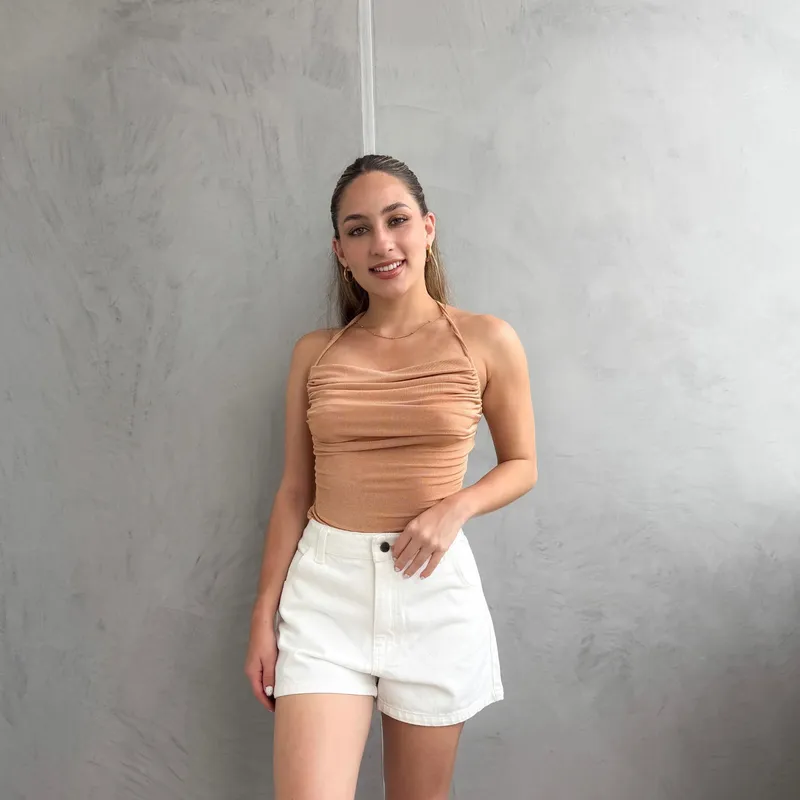 INTROSPECTIVA MODA - BLUSA CON TIRAS REGULABLE MODELO CELINA