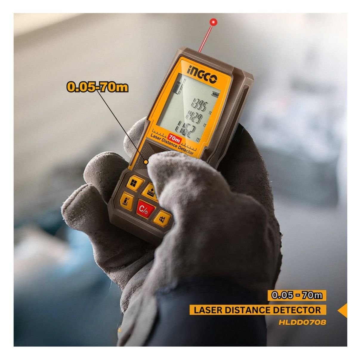 INGCO TOOLS - Medidor de distancia laser 70m industrial Ingco