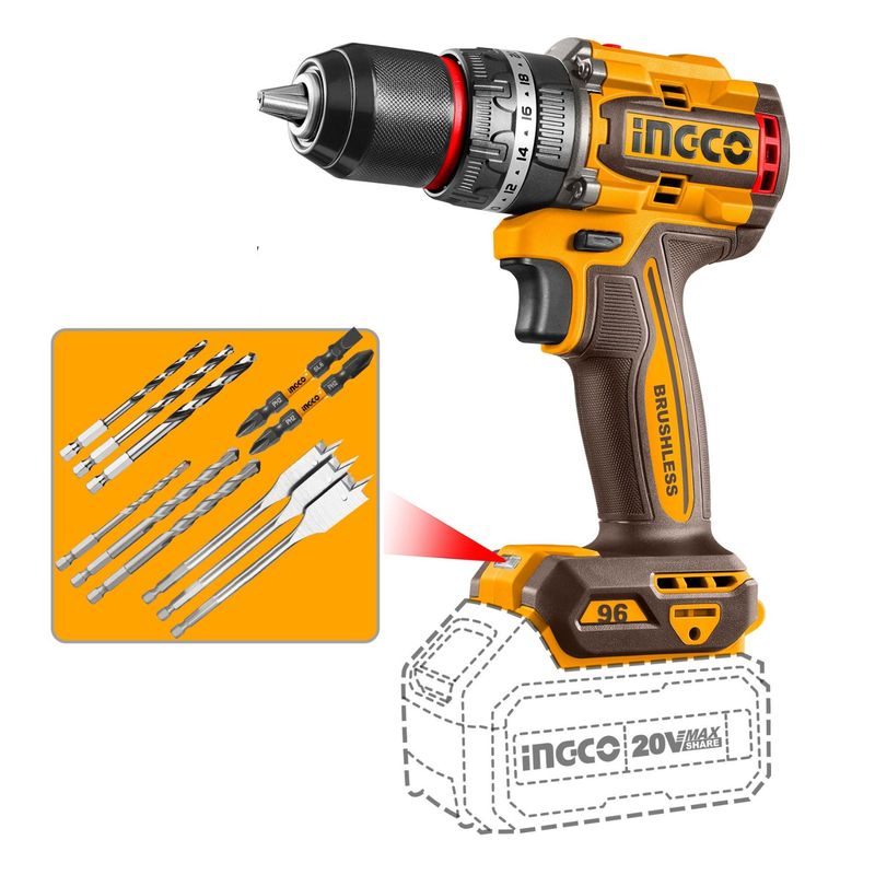 INGCO TOOLS - Taladro Percutor 96Nm solo cabezal Industrial Ingco