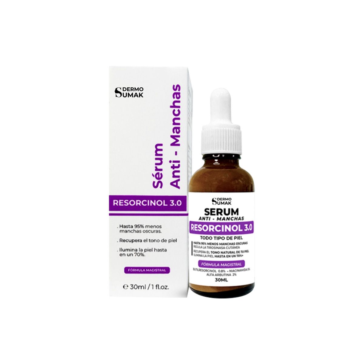 GENERICO - Sérum despigmentante Resorcinol 3,0 30 ml - Dermo Sumak