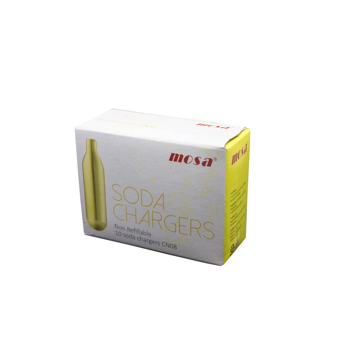 GENERICO - MOSA 8.0 GR DIOXIDO DE CARBONO CO2 CAPSULAS SODA CARGA CAJA 10 UND