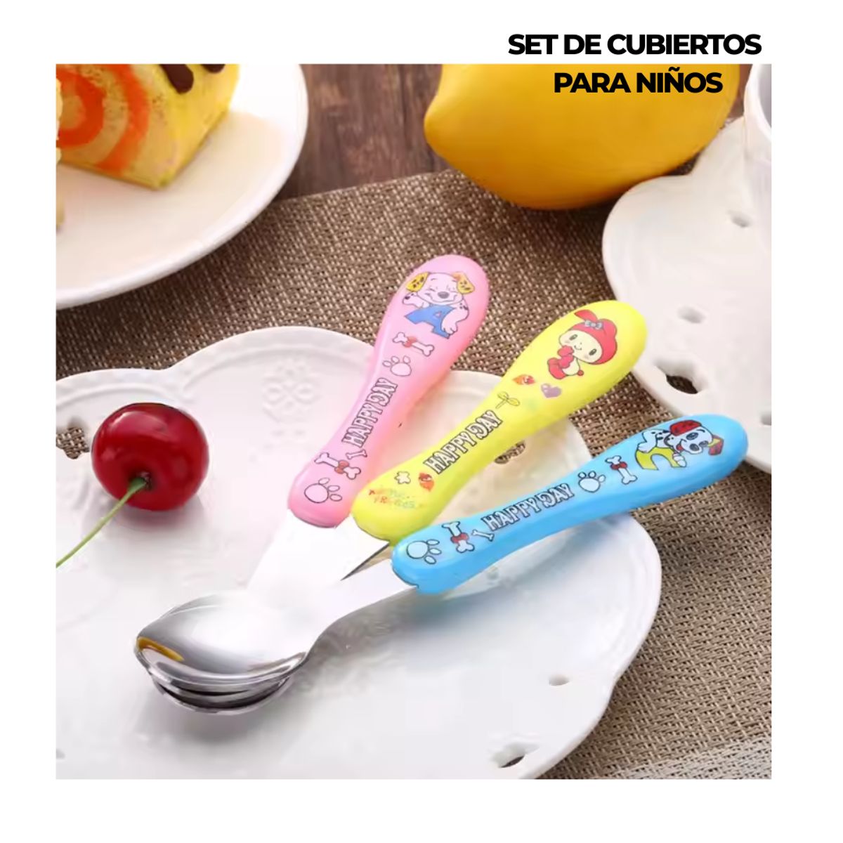 GENERICO - SET DE CUBIERTOS PARA NIÑOS