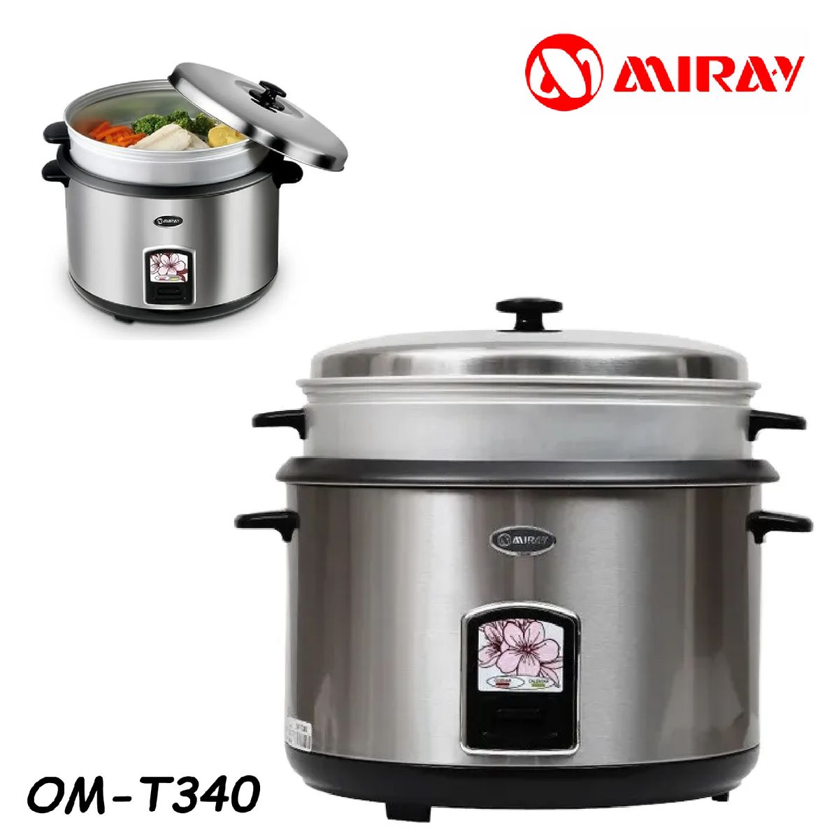 MIRAY - Olla arrocera multiuso Acero Inoxidable 4 Litros OM-T340
