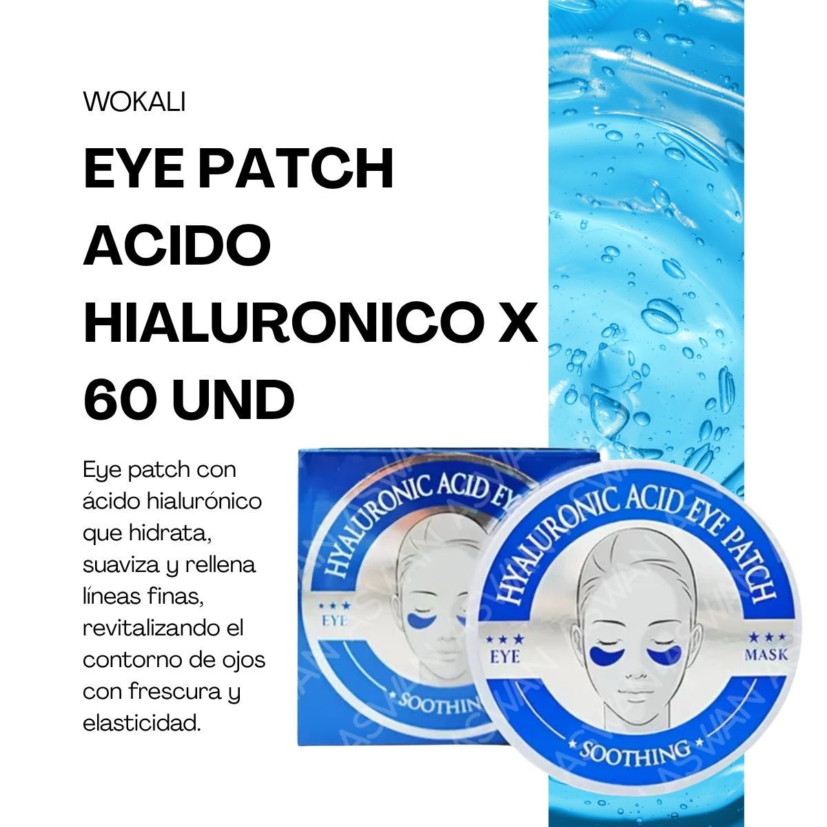 WOKALI - EYE PATCH ACIDO HIALURONICO  X 60 UND - WOKALI