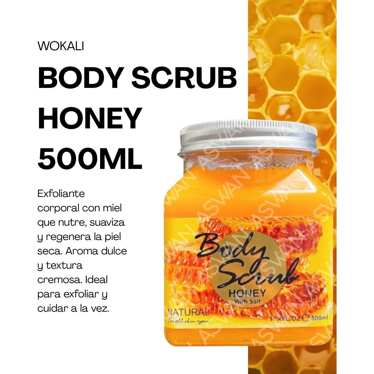 WOKALI - BODY SCRUB HONEY  500ML - WOKALI