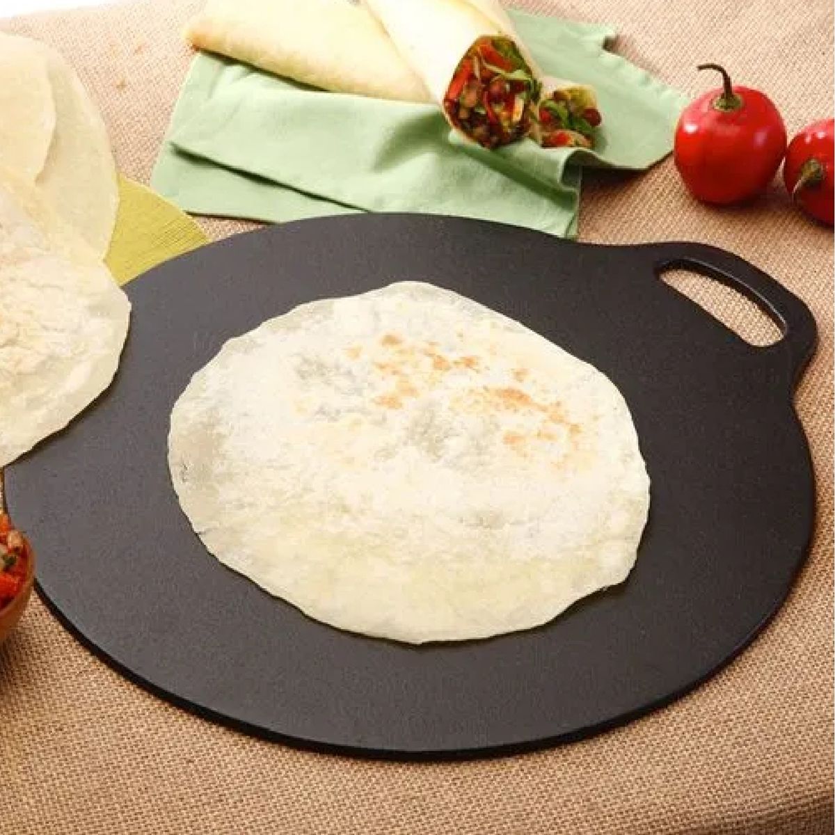 VICTORIA - Plancha Redonda Esmaltada de 38 cm para Cocinar - 55128015