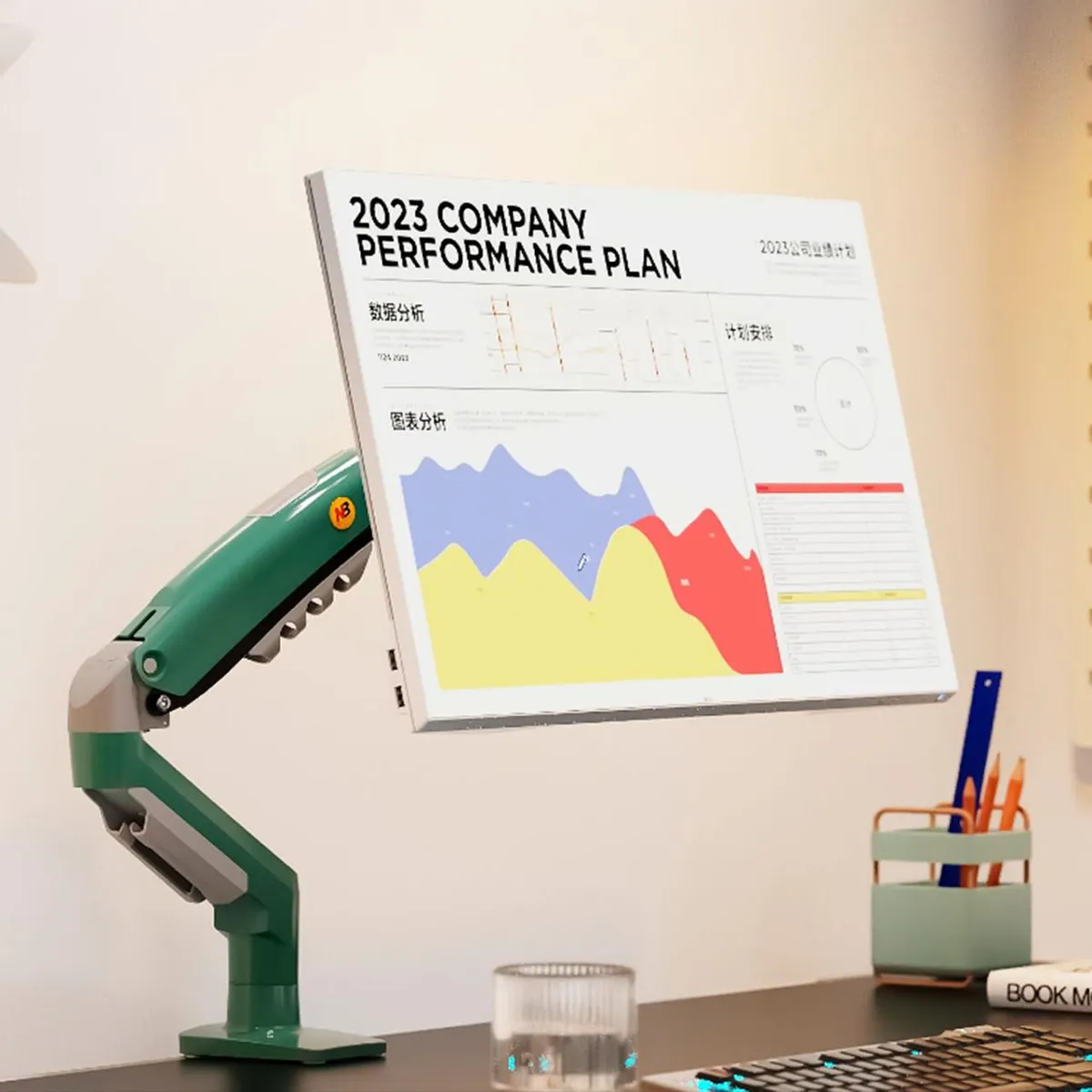 NB NORTH BAYOU - Rack Soporte Flexigas de Mesa Para Monitores NB F80