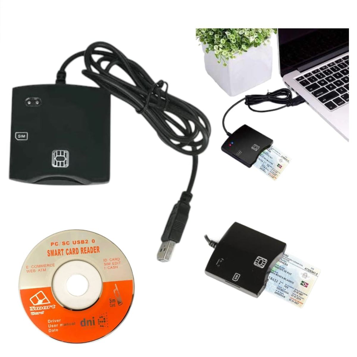 OEM - Lector Inteligente de Tarjetas Smart Card USB para DNI Perú