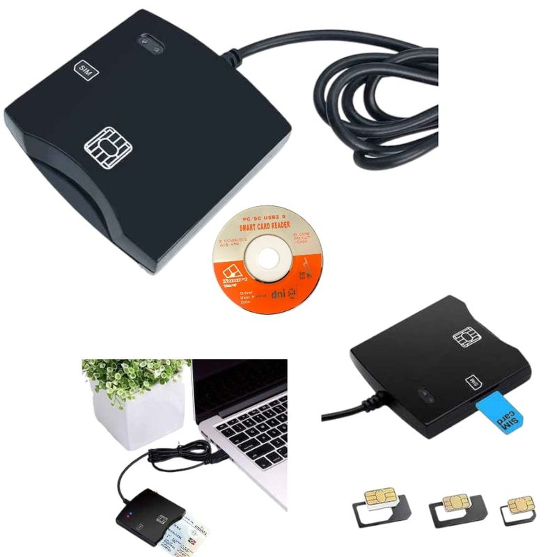 GENERICO - Lector de Tarjetas Inteligentes USB para DNI Electrónico