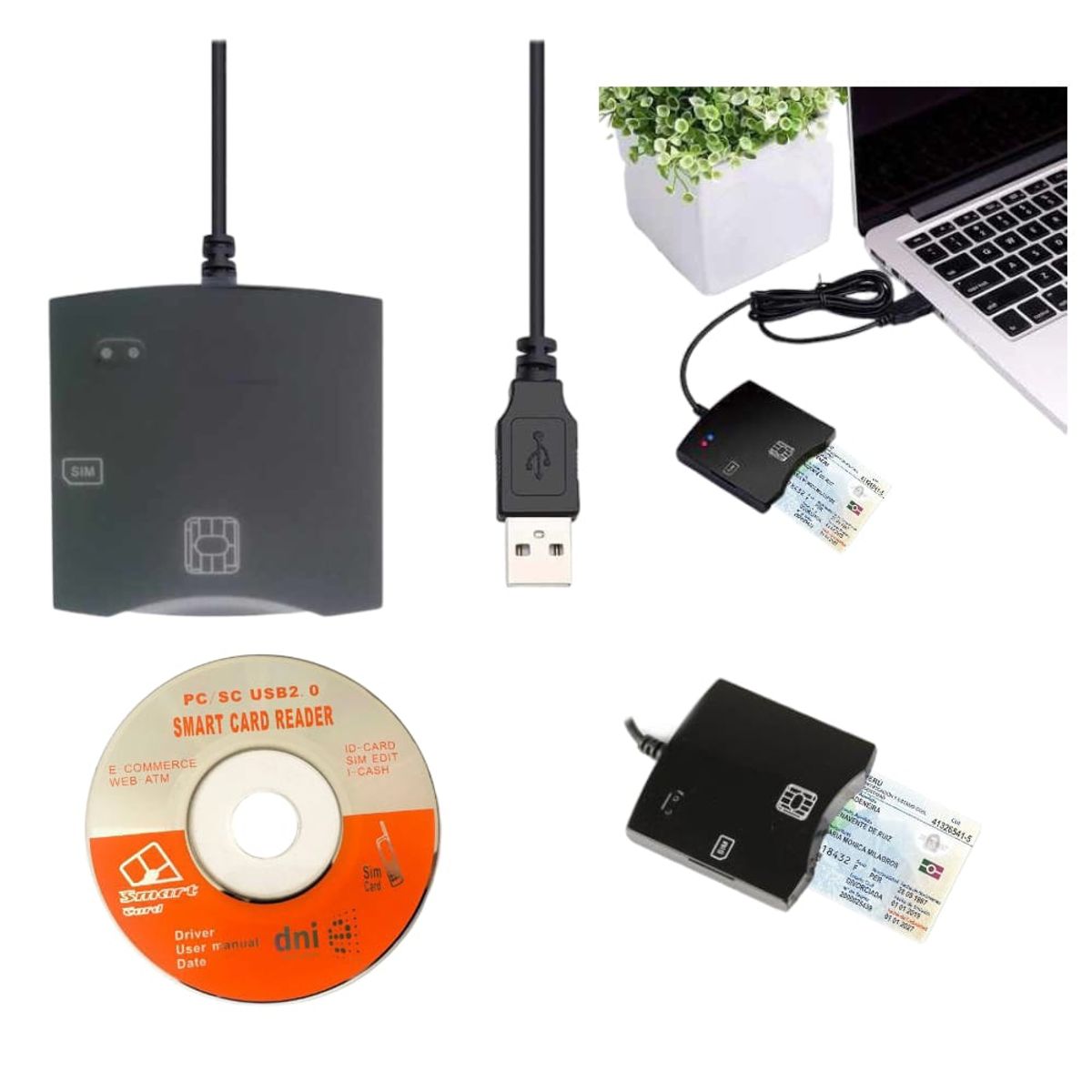 OEM - Lector USB para Tarjeta Inteligente y DNI Electrónico de Perú