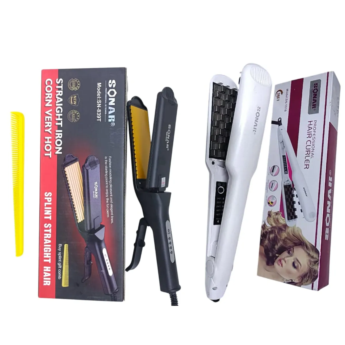 OEM - Combo de Cabello SONAR Alisadora y Ondulador Eléctrico