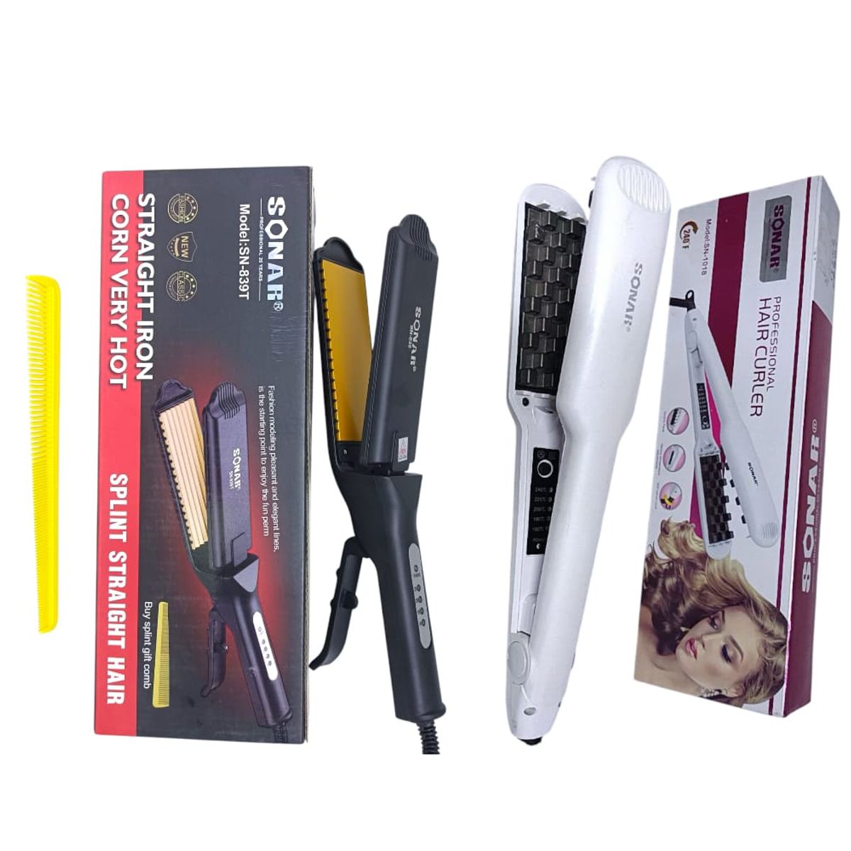 OEM - Combo de Cabello SONAR Alisadora y Ondulador Eléctrico