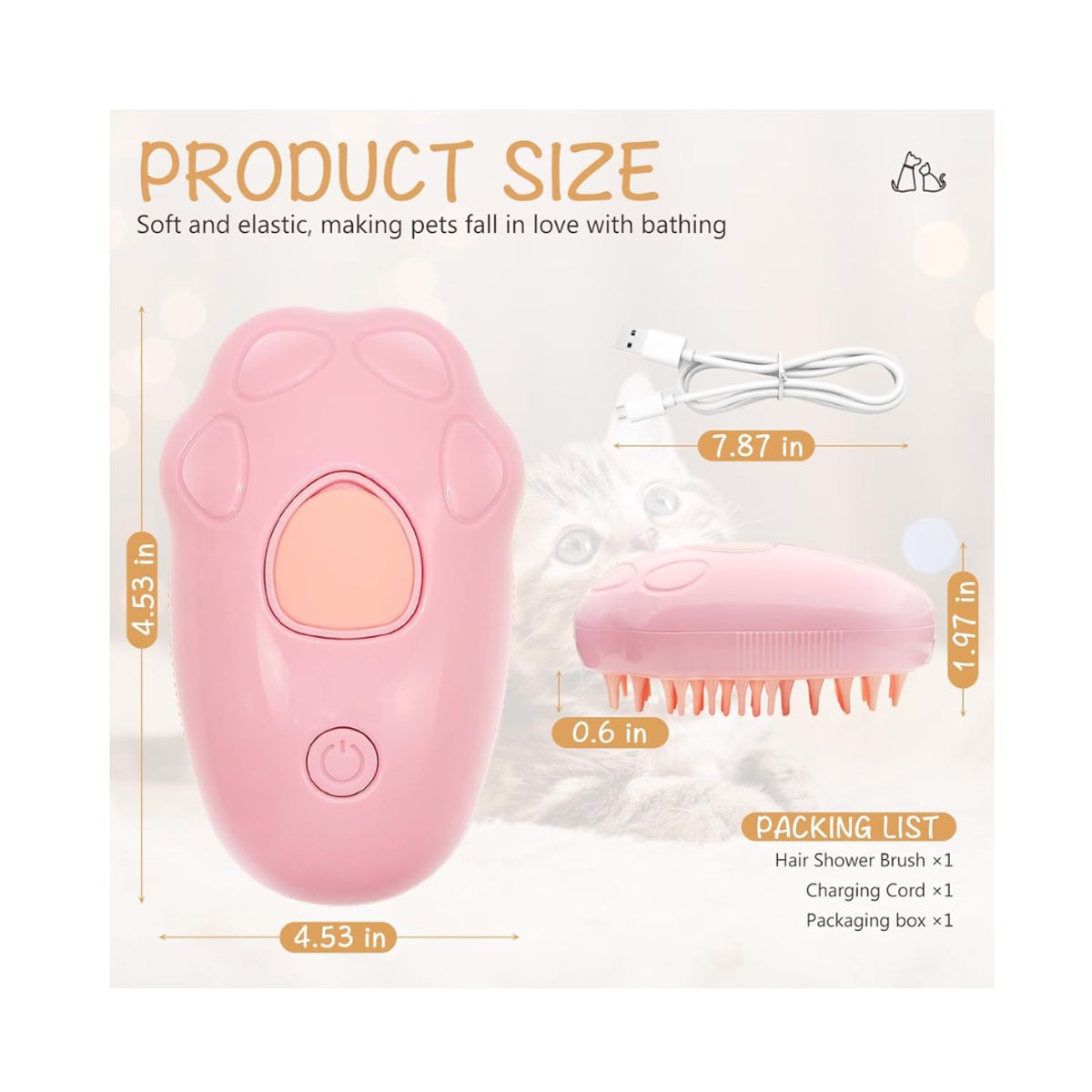 GENERICO - CEPILLO VAPORIZADOR PARA MASCOTA