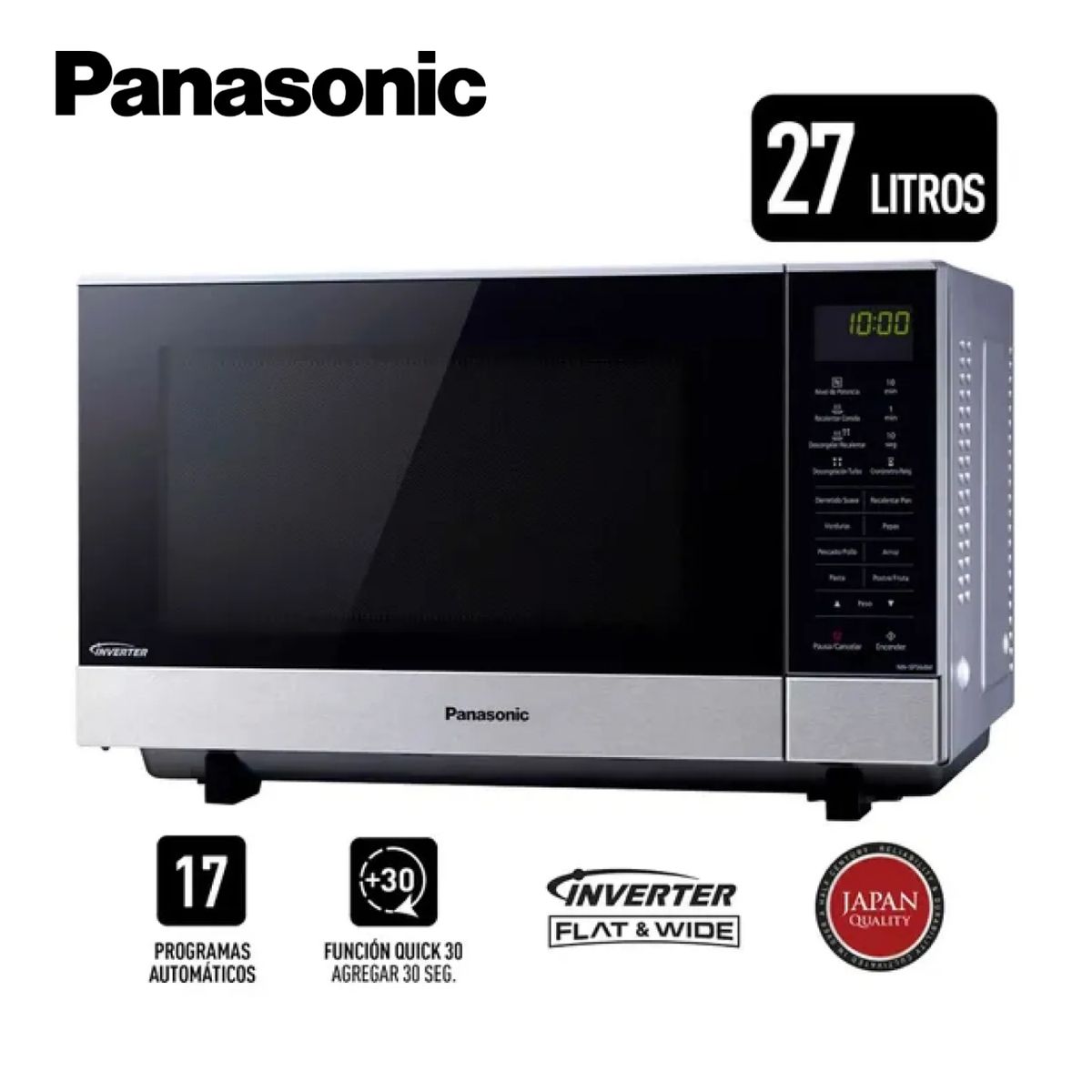 PANASONIC - Horno microondas Panasonic NN-SF564MRPM 27L